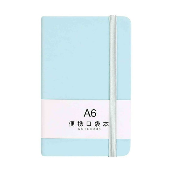 WZXPWT A6 Horizontal Notebook, Hand Thickened Office Learning Notebook, Compact and Portable Pocket-Sized Notepad, Durable Leather Cover Journal, Multi-Function Design with Index Pages