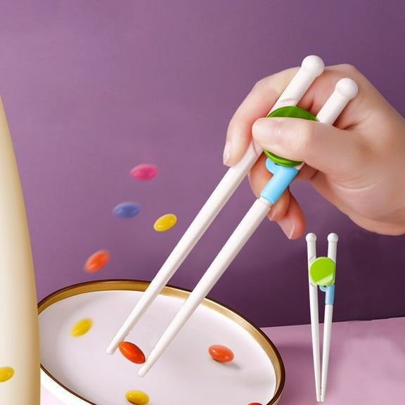 WZXPWT ABS Plastic Kids Training Chopsticks, Reusable Learning Tableware Set for 2-8 Year Olds, Ergonomic Design, Dishwasher Safe, Enhances Fine Motor Skills and Intelligence