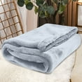 thumbnail image 1 of WZXPWT All-Season Velvet Flannel Blanket, 28"x39" Multi-Use Indoor/Outdoor Throw - Soft Warm Travel & Picnic Essential with Aviation Leg Cover(Gray), 1 of 7