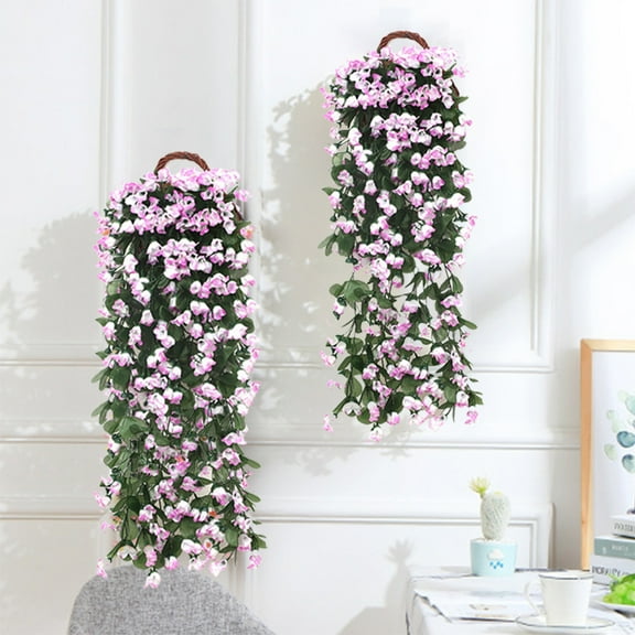 WZXPWT Artificial Hanging Basket Wall Decor, Realistic Polyester Fake Plants for Indoor Home Kitchen Office Decorations, Maintenance-Free Greenery Arrangement