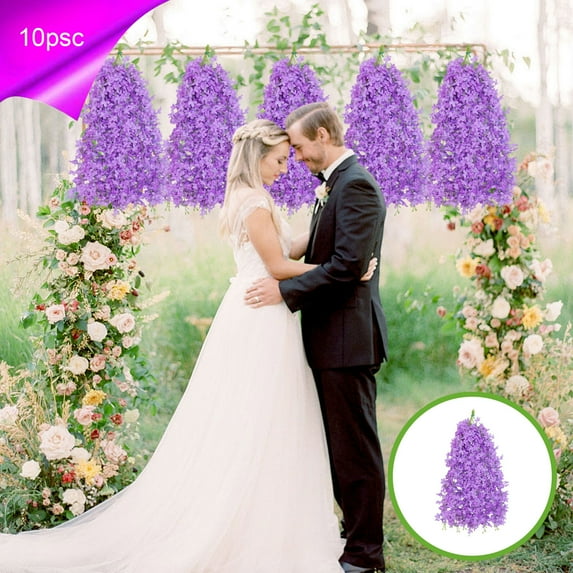 WZXPWT Artificial Lilacs, Plastic Maple Leaves, Realistic Ceiling Vines Strings, Wedding Decorative Flowers for Home Office Arch Decor