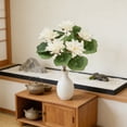 thumbnail image 1 of WZXPWT Artificial Lotus Flower, Realistic Plastic Decoration, Bright and Romantic Home Accent, Ideal for Wedding and Everyday Use, Lifelike Addition to Any Room(White), 1 of 6