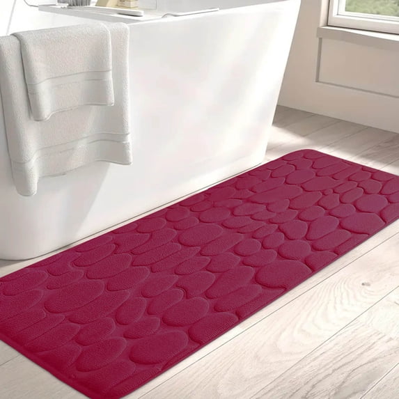 WZXPWT Bath Rug, Water Absorbent Bath Mat, 20"x47" Non-Slip Shower Carpet, Soft Comfortable Bathroom Floor Mat