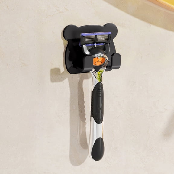 WZXPWT Bathroom Shaver Rack, Non-Perforated Hook, Door Hat Bag Holder, Dual-Hook Storage Organizer