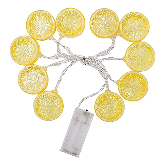WZXPWT Battery-Powered Lemon LED Decorative String Lights, 1.5 Meters Long with 10 Bulbs - Energy-Efficient and Versatile Home Party Wedding Decoration
