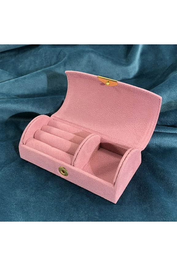 Bead Velvet Travel Jewelry Box, Portable Arched Jewelry Storage Case, Fashion Jewelry Packaging Box