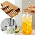 thumbnail image 1 of WZXPWT Borosilicate Glass Straw Set, Reusable Glass Drinking Straws with Heat Resistance, Durable Eco-Friendly Straws with Lipstick Protection, 1 of 6