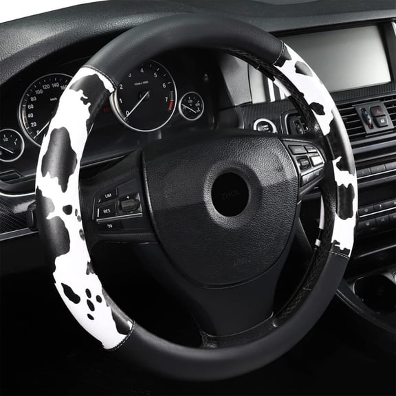 WZXPWT Car Steering Wheel Cover, Stretchable Steering Wheel Protector with Advanced Embossed Design, Universal Steering Wheel Wrap for Enhanced Grip and Style