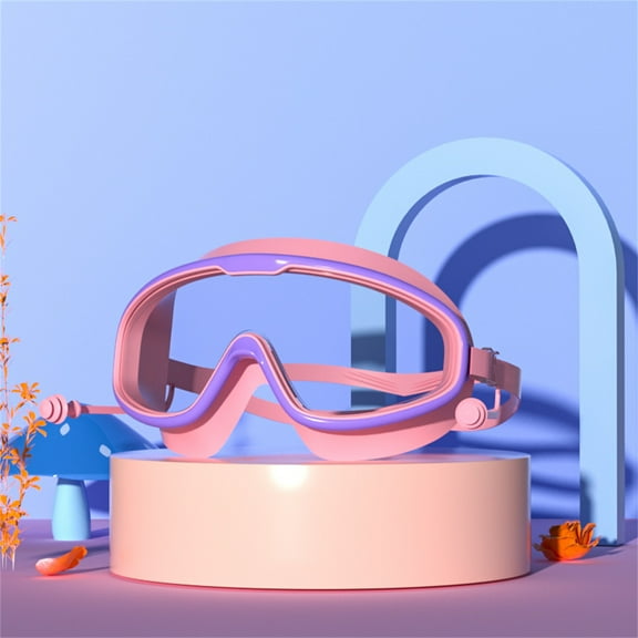 WZXPWT Children's Swimming Goggles, Large Frame HD Waterproof Eyewear for Student Swimmers - Comfortable and Stylish Pool Goggles with Adjustable Straps and Anti-Fog Lenses