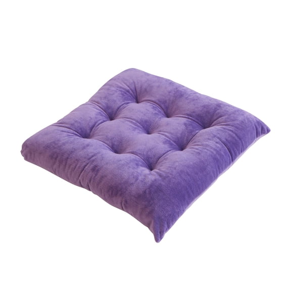 WZXPWT Cushion, Solid Color Thickened Crystal Velvet Seat Pad with Ties, Comfortable Dining Chair Cushion with Soft Padding, Versatile Office Chair and Stool Cushion