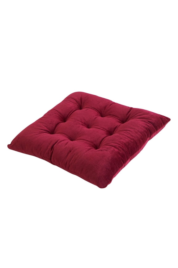 Cushion, Solid Color Thickened Crystal Velvet Seat Pad with Ties, Comfortable Dining Chair Cushion with Soft Padding, Versatile Office Chair and Stool Cushion