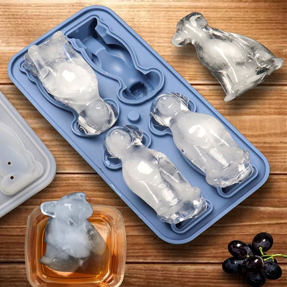 WZXPWT Dog Ice Cube Tray, Easy-Release Ice Mold, Household Ice Lattice Maker, Fun Pet-Shaped Ice Maker