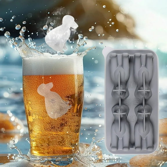 WZXPWT Dog Ice Cube Tray, Easy-Release Ice Mold, Household Ice Lattice Maker, Fun Pet-Shaped Ice Maker