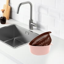 WZXPWT Drainage Basket, Food Grade Plastic Drainage Basket with Large Double Drainage Holes, Versatile Plastic Sink Filter Basket for Vegetable and Fruit Storage