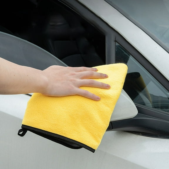 WZXPWT Double-Sided Microfiber Car Wash Towel, Ultra-Soft, Thick, Quick-Drying, and Highly Absorbent for Safe and Effective Cleaning of Automobile Surfaces, 23.6 x 11.8 Inches
