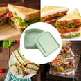 thumbnail image 1 of WZXPWT Eco-Friendly Bamboo Fiber Sandwich Container, 0.5-Gal Lunch Box - Leak-Proof Food Storage Container with Divided Compartments & Dishwasher-Safe Bento Design(Green), 1 of 5