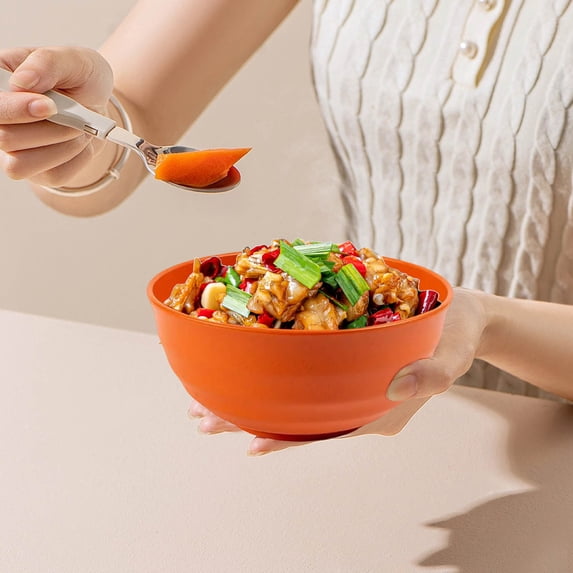 WZXPWT Eco-Friendly Straw Bowl, Dishwasher Safe Cereal Bowl, Lightweight Non-Breakable Container, Multi-Purpose Microwave Safe Bowl