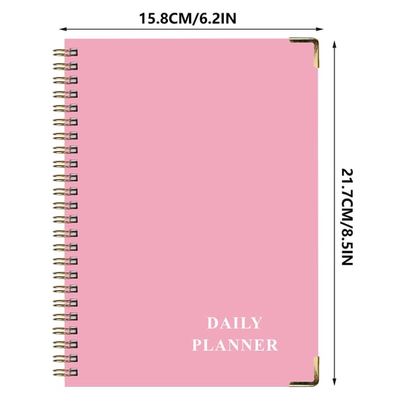WZXPWT English Budget Book, A5 Coil-Bound Financial Planner, Self-Discipline Check-In Notebook