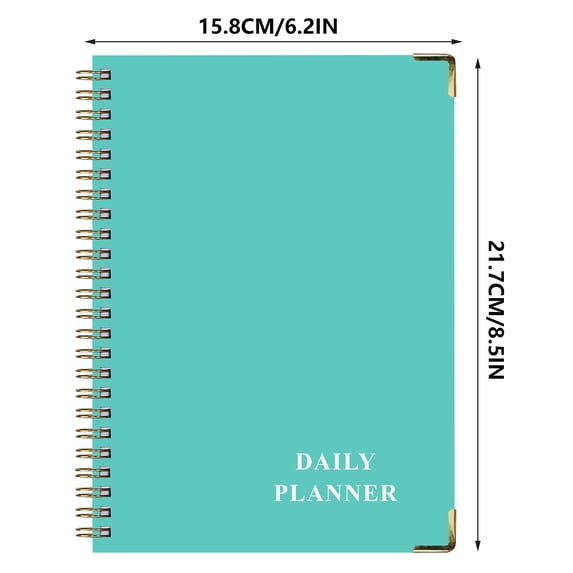 WZXPWT English Budget Book, A5 Coil-Bound Financial Planner, Self-Discipline Check-In Notebook