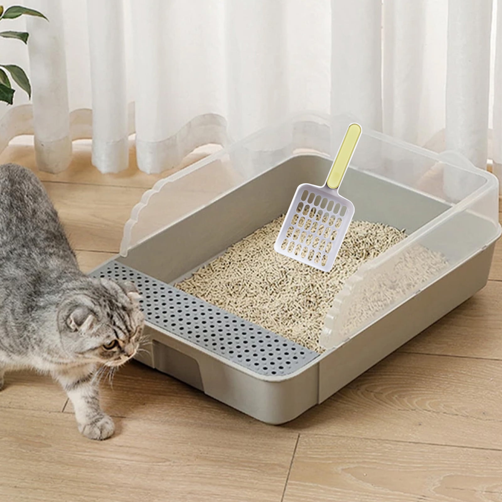 WZXPWT Ergonomic and Instant Filtration Cat Litter Shovel with Slip