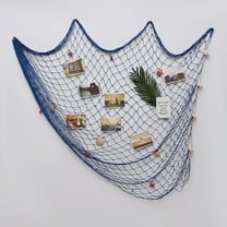 WZXPWT Fishing Net Decoration, Mediterranean Style Net Decor with Shells, Nautical Wall Hanging for Photo and Party Decoration, Outdoor and Indoor Use