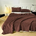 thumbnail image 1 of WZXPWT Flannel Fleece Throw Blanket, Cozy Microfiber Ribbed Blanket for All Seasons, Warm Soft Couch Cover, Snuggly Bed Throw, 1 of 6
