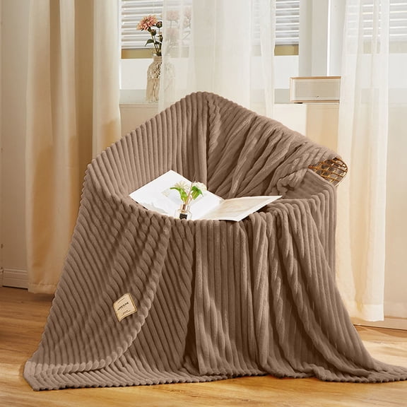 WZXPWT Fleece Air Conditioning Blanket, Milk Fleece Nap Blanket, Breathable Towelling Gift Blanket for Hot Sleepers and Night Sweats