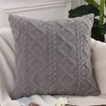 thumbnail image 1 of WZXPWT Furry Pillow Set, Velvet Living Room Sofa Cushion - Soft Polyester Lumbar Pillow Cover with Invisible Zipper (17.7x17.7in, No Pillow Core), 1 of 6