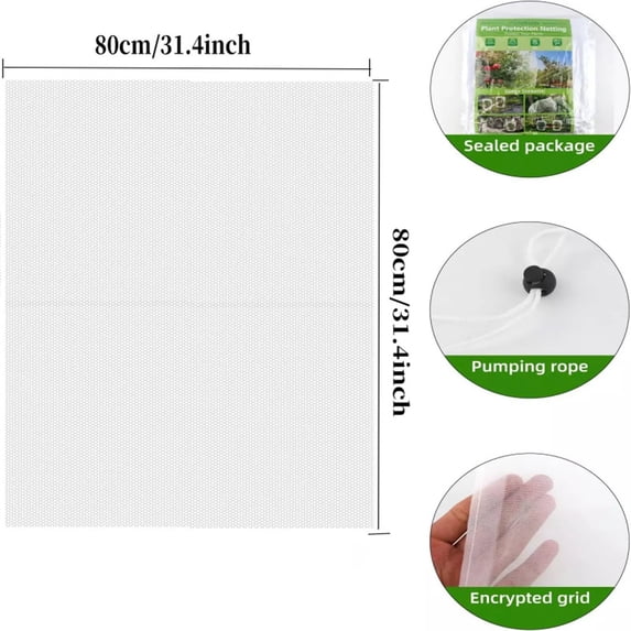 WZXPWT Garden Plant Protective Net Cover, Outdoor Vegetable and Flower Insect Guard, Durable Mesh Plant Protection from Animals and Birds