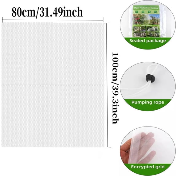 WZXPWT Garden Plant Protective Net Cover, Outdoor Vegetable and Flower Insect Guard, Durable Mesh Plant Protection from Animals and Birds