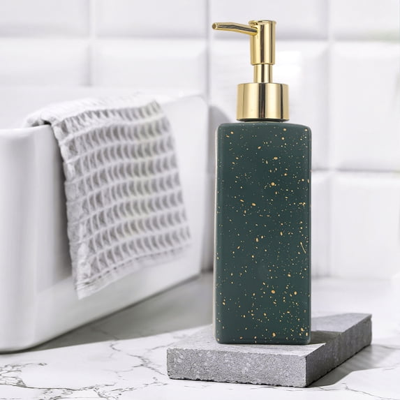 WZXPWT Glass Foaming Soap Dispenser, Refillable Foam Pump Bottle for Hand Wash, Stylish Liquid Soap Container for Bathroom or Kitchen, Elegant Shower Gel Dispenser