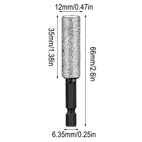 WZXPWT Granite Drill Bit, Hexagonal Shank Edge Grinding Tool – Dry Drilling for Ceramic and Vitrified Tiles