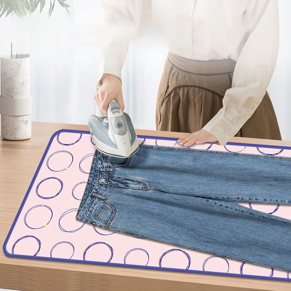 WZXPWT Heat-Insulating Ironing Cloth, High-Temperature Resistance Ironing Pad with Mesh Fabric, Effective Insulation Ironing Mat, Protective Ironing Surface for Home Use