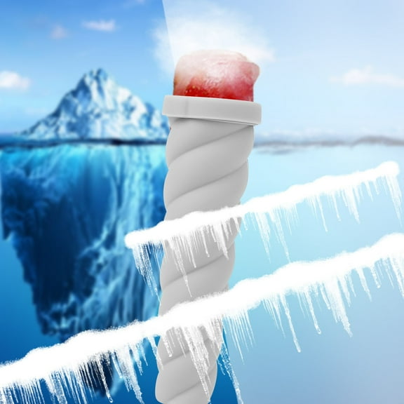 WZXPWT Household Long Strip Ice Tray, Food Grade Silicone Ice Mold, Cylindrical Ice Cube Maker, Temperature-Resistant Ice Bar Maker