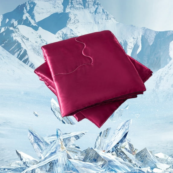 WZXPWT Ice Silk Summer Quilt, Washed Silk Cooling Comforter, Thin Double Quilt Core, Solid Color Lightweight Blanket