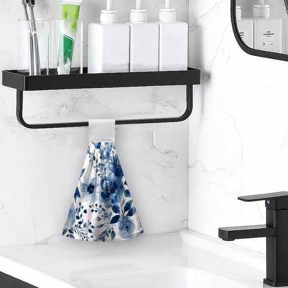 WZXPWT Kitchen Bar Hanging Towel, Bathroom Hand Drying Cloth, Soft Absorbent Printed Towels, Decorative Hanging Hand Wipes