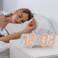 thumbnail image 1 of WZXPWT LED Digital Clock, Glowing Night Mode Wall Decoration, Adjustable Electronic Table Clock with Date and Temperature Display, USB Powered for Living Room Use, 1 of 6