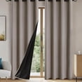 thumbnail image 1 of WZXPWT Laminated Curtains, Polyester Pongee Light-blocking Drapes with Thermal Insulation, Soundproof Window Coverings for Bedrooms, Modern Room Darkening Curtains in Various Colors, 1 of 6