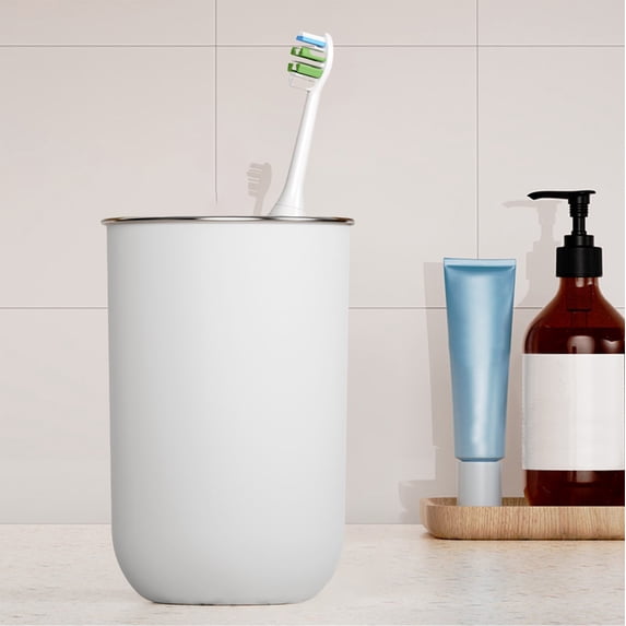WZXPWT Magnetic Mouthwash Cup, Stainless Steel Toothbrush Holder – Waterproof Bathroom Wash Cup with Magnetic Suction Base & Large Capacity Design