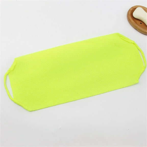 WZXPWT Men's and Women's Long Back Shower Towel, Household Mud Bath Towel with Exfoliating Foam Nylon for Body Scrubbing, Dual-Handled Back Wash Mitt for Inaccessible Areas