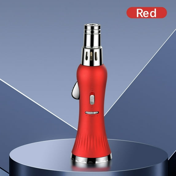 WZXPWT Metal Inflatable Direct Punch Lighter, High Temperature Windproof Torch Lighter, Outdoor BBQ Grill Cooking Tool, Refillable Butane Kitchen Lighter for Camping and Household Use