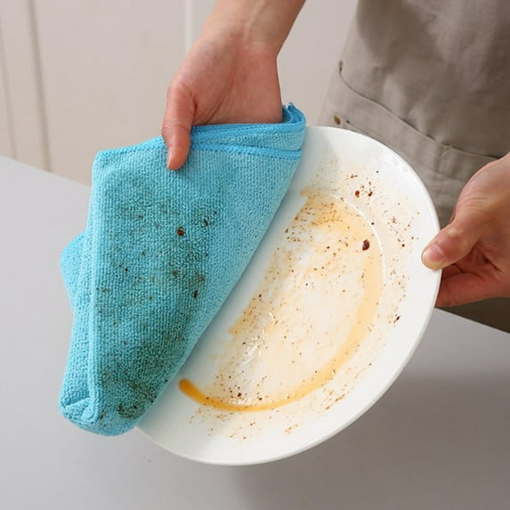 WZXPWT Microfiber Cleaning Cloth, 16"x16" Duster Towel, Polishing Cloth, Multi-Purpose Cleaning Rag for Home, Car and Bathroom