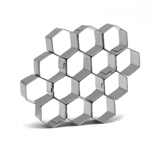 WZXPWT Mini Hexagon Cutter, Stainless Steel Honeycomb Cookie Cutter for Baking, Decorative Pastry Shaper for Home Baking, Versatile Fondant Cutting Tool for Unique Treats