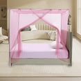 thumbnail image 1 of WZXPWT Mosquito Net, One Side Opening Bed Canopy with Netting, Decorative Bed Curtain for Twin Size, Breathable Insect Protection for Bedroom, 1 of 8