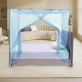 thumbnail image 1 of WZXPWT Mosquito Net, One Side Opening Bed Canopy with Netting, Decorative Bed Curtain for Twin Size, Breathable Insect Protection for Bedroom, 1 of 6