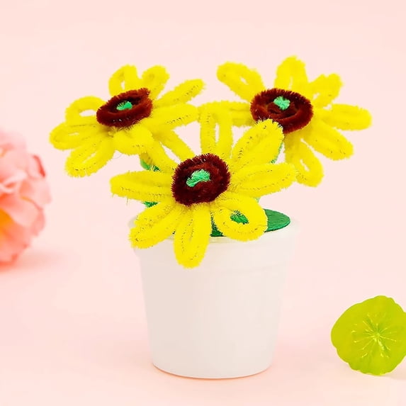 WZXPWT Mother's Day Twisted Stick Craft, DIY Hairy Flower Kit, Interactive Children's Activity Set