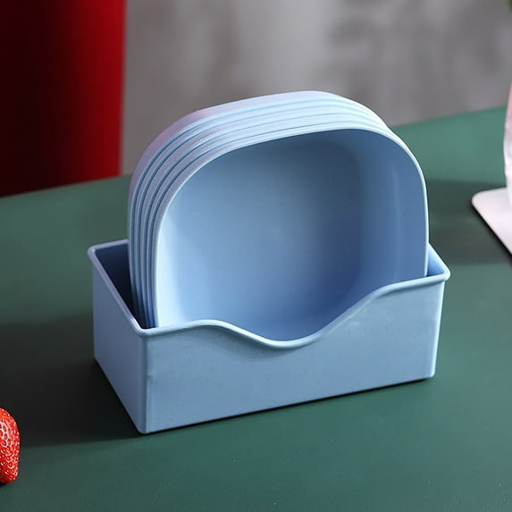 WZXPWT Multi-Color Snack Plates, Disposable Dessert and Fruit Trays, Eco-Friendly Plastic Nut Serving Set for Home Use