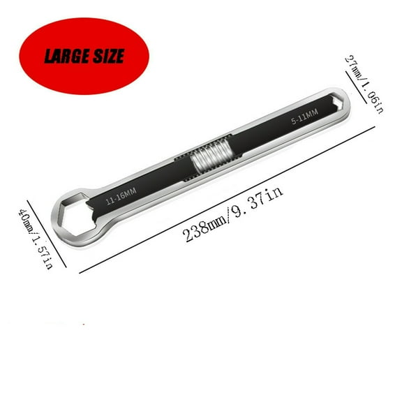 WZXPWT Multi-Functional Wrench, Adjustable Open-End Wrench with Versatile Features, Heavy-Duty Socket Wrench for Maintenance and Installation, Customizable Size Wrench for Repairs