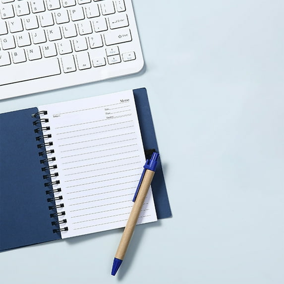 WZXPWT Notebook with Attached Pen, Writing Pad Memo Notepad for Office and Home, Journal Planner Sticky Notes Set