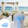 thumbnail image 1 of WZXPWT Organza Chair Bows Sashes for Party Wedding Birthday Banquet Decoration, Reusable Polyester Ribbon Tie with Exquisite Workmanship, 6.7 x 8.0 Inches, 1 of 7